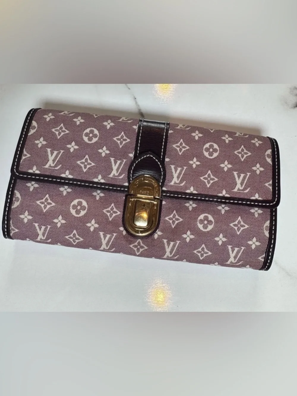 Louis Vuitton Sepia Monogram Idylle Canvas & Leather Sarah Wallet